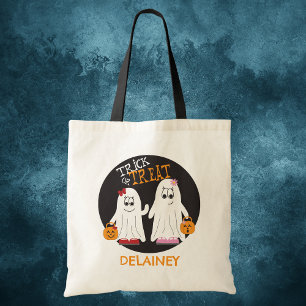 Bolso De Tela Halloween dos Chicas fantasmas Besties Candy Bag P