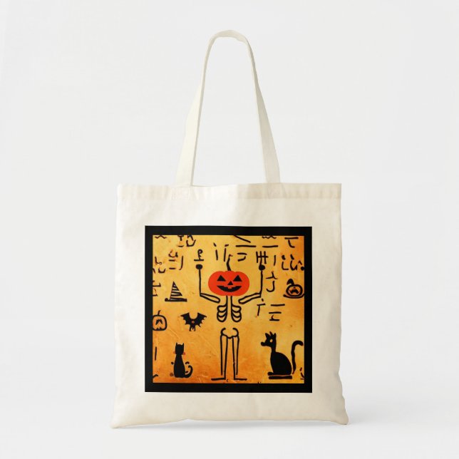 Bolso De Tela Halloween egipcio 4 (Frente)
