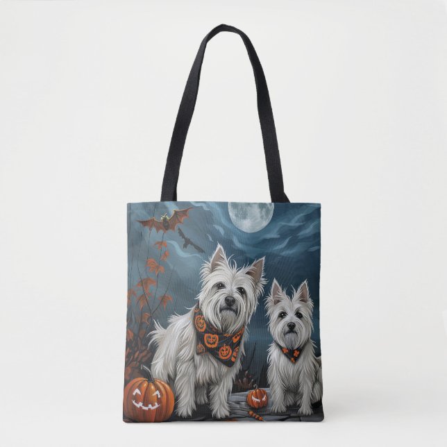 Bolso De Tela Halloween en la parte oeste de Highland (Anverso)