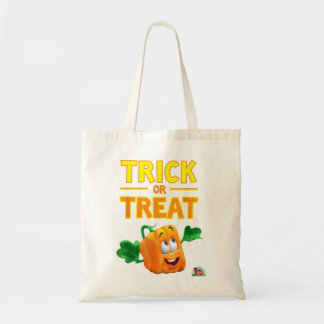 Bolso De Tela Halloween es una broma de calabaza cuadrada