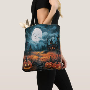 Bolso De Tela Halloween espeluznante y embrujada
