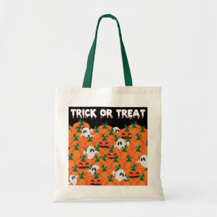 Bolso De Tela Halloween Fantasma Parche de calabaza Haunted Gran