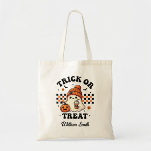 Bolso De Tela Halloween fantasma personalizado o truco