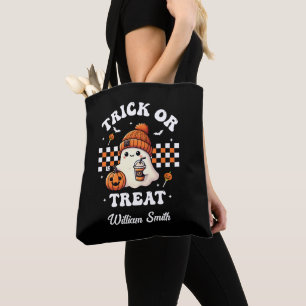 Bolso De Tela Halloween fantasma personalizado o truco