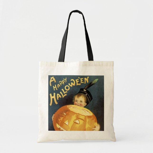 Bolso De Tela Halloween feliz (Frente)