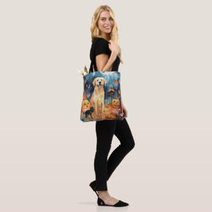 Bolso De Tela Halloween Finnish Lappund con calabazas aterrador