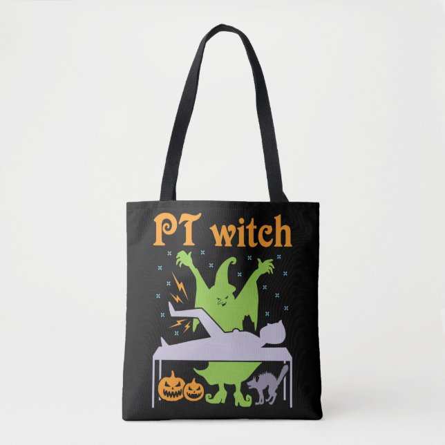 Bolso De Tela Halloween fisioterapeuta PT (Anverso)