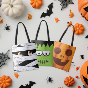 Bolso De Tela Halloween Frankenstein Candy