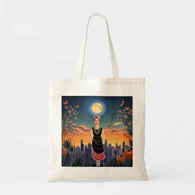 Bolso De Tela Halloween Frida (Frente)
