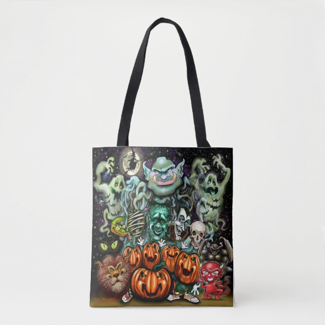 Bolso De Tela Halloween Fun Art (Anverso)
