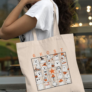 Bolso De Tela Halloween Ghost Bingo Style