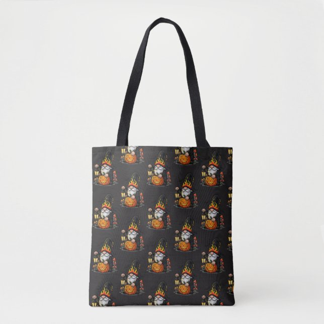 Bolso De Tela Halloween Gnome Tote Bag (Anverso)