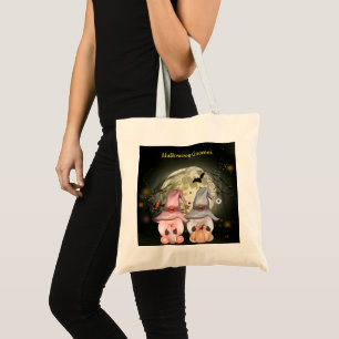 Bolso De Tela Halloween Gnomes Full Moon Family Trick or Trete