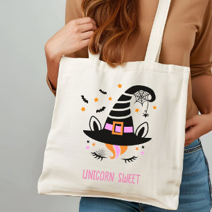 Bolso De Tela Halloween, Gorra de brujas de Unicornio