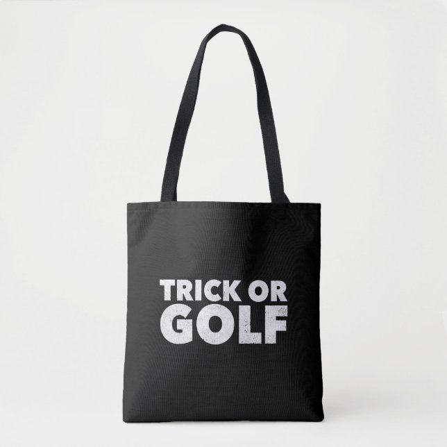 Bolso De Tela Halloween Gracioso De Trick O Golf (Anverso)