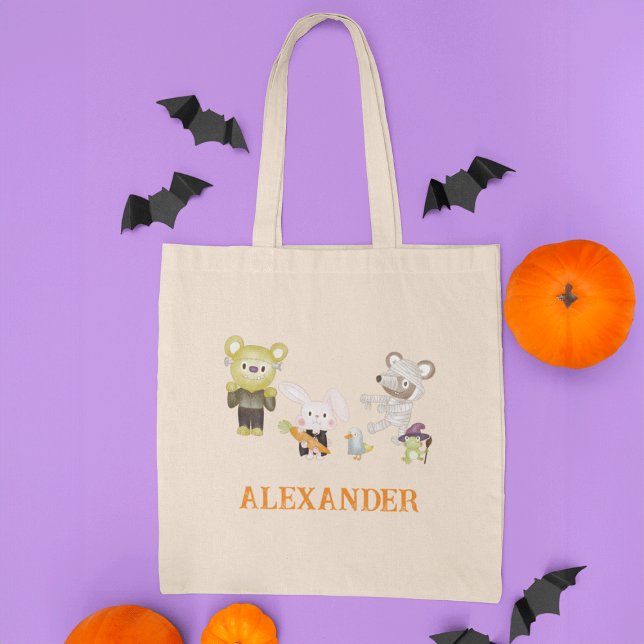 Bolso De Tela Halloween: Halloween niños trucos o tratados (Subido por el creador)