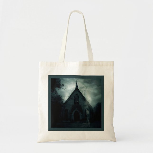 Bolso De Tela Halloween - Iglesia embrujada 1 (Frente)