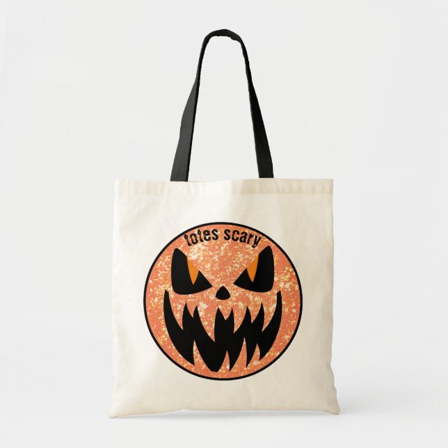 Bolso De Tela Halloween Jack o' Lantern Black Naranja (Frente)