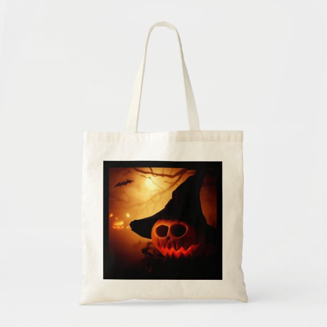 Bolso De Tela Halloween - Jack O'Lanterns 1 (Frente)