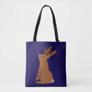 Bolso De Tela Halloween Jackalope Trick o Trato Doble Lado