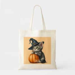 Bolso De Tela Halloween Kitten, Halloween Kitten Witch,