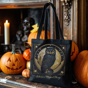 Bolso De Tela Halloween Lechuza Personalizado o truco para trata