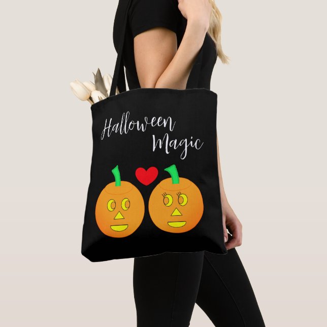 Bolso De Tela Halloween Magic: Negro (Detalle)