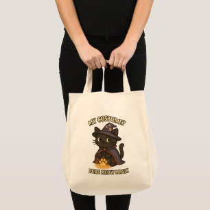 Bolso De Tela Halloween Mi Disfraz Magia Pura Gatito Bruja Gato