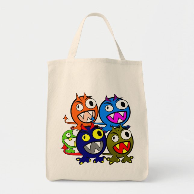 Bolso De Tela Halloween Monster Friends (Frente)