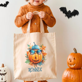 Bolso De Tela Halloween, Naranja de calabaza de color personaliz