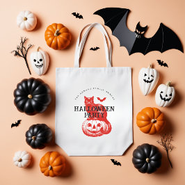 Bolso De Tela Halloween Naranja de la época hablaba calabaza y g