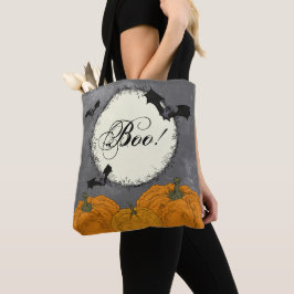 Bolso De Tela Halloween negro y naranja espeluznante