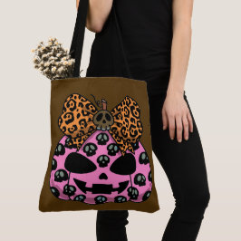Bolso De Tela Halloween, Patrón de Calavera, Cara de Calabaza