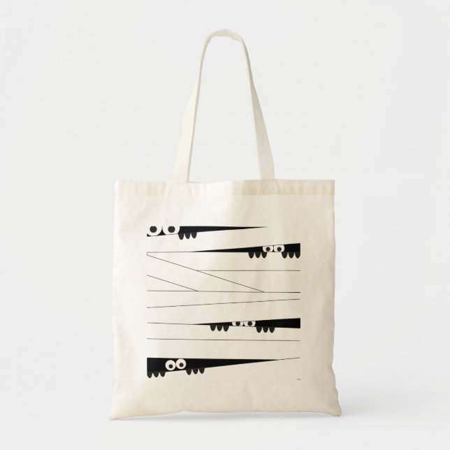 Bolso De Tela Halloween Peeking Mummy (Frente)