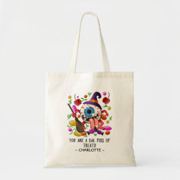 Bolso De Tela Halloween Personalizado Colorido Truco o Trato 