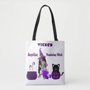 Bolso De Tela Halloween personalizado de la bruja malvada malvad