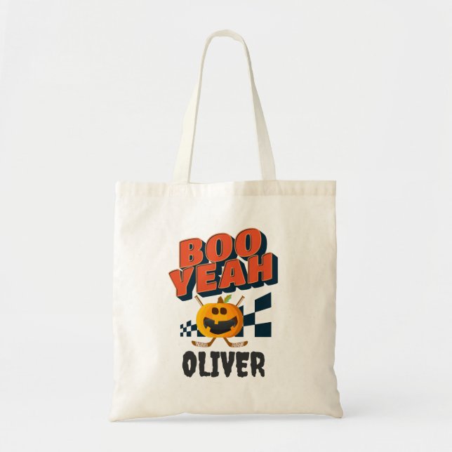 Bolso De Tela Halloween Personalizado moderno de hockey sobre hi (Frente)