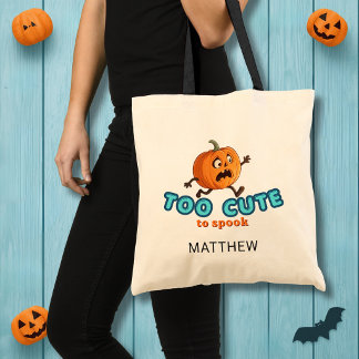 Bolso De Tela Halloween personalizado para niños “Demasiado lind