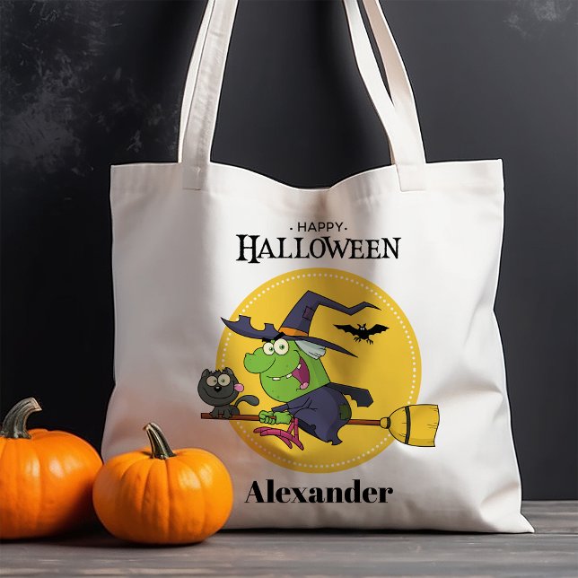 Bolso De Tela Halloween personalizado por el bastón de la bruja  (Subido por el creador)