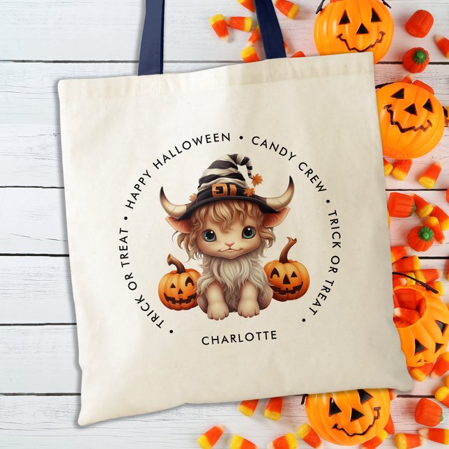 Bolso De Tela Halloween Personalizado Trick O Trate De Vacas De  (Subido por el creador)