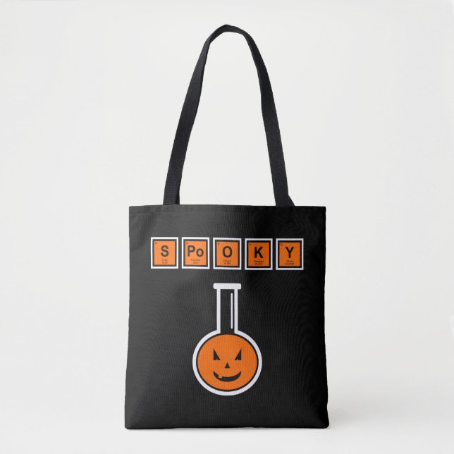 Bolso De Tela Halloween Química Spookkin (Anverso)