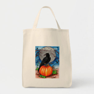 Bolso De Tela Halloween Raven