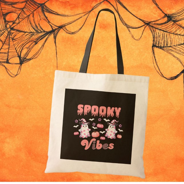 Bolso De Tela Halloween Retro De Fantasma Cuta (Subido por el creador)