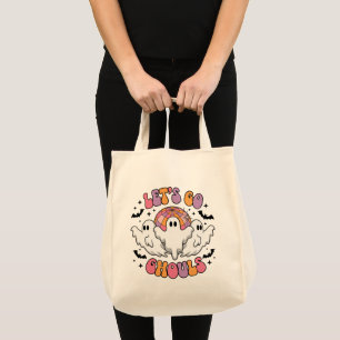 Bolso De Tela Halloween Retro Ghost - "Vamos Ghouls
