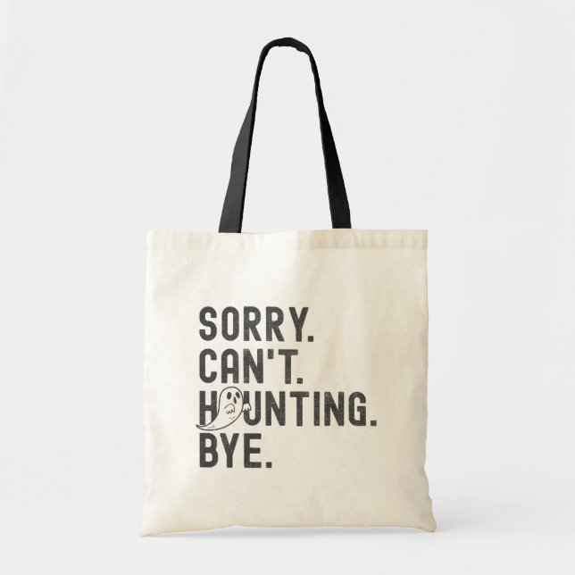 Bolso De Tela Halloween Retro Gracioso Ghost Haunting (Frente)
