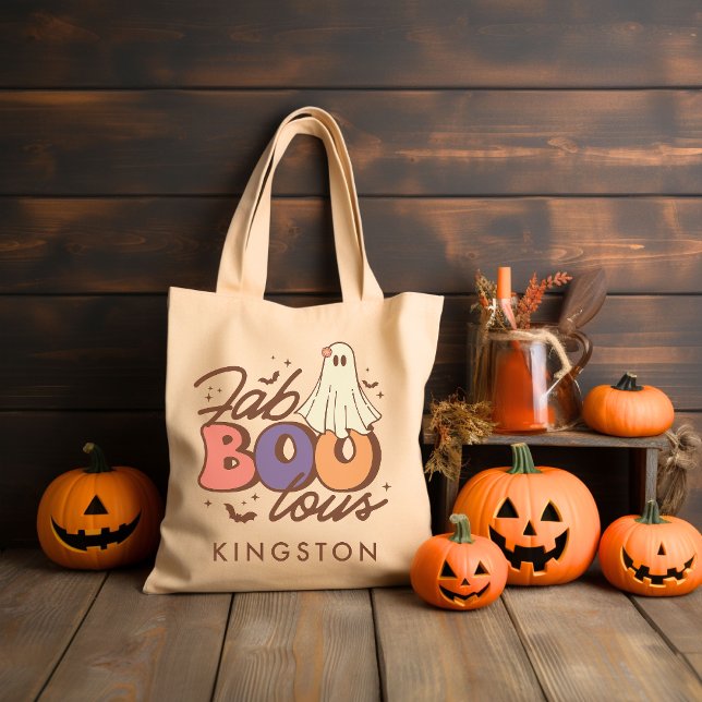 Bolso De Tela Halloween Retro Groovy personalizado (Subido por el creador)