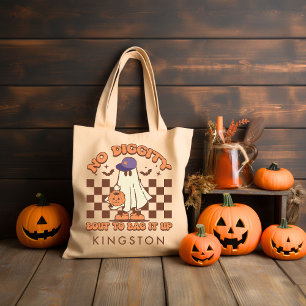 Bolso De Tela Halloween Retro Groovy personalizado