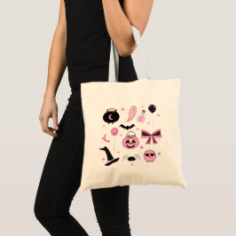 Bolso De Tela Halloween rosa