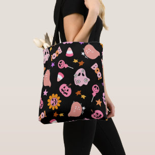 Bolso De Tela Halloween rosa