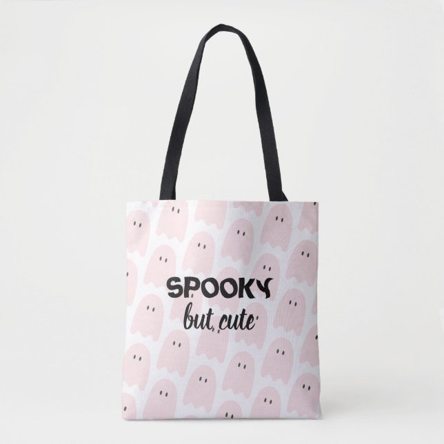Bolso De Tela Halloween rosa moderno era espeluznante pero agrad (Anverso)